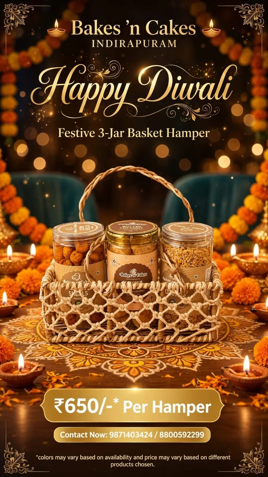 Festive 3-Jar Basket · Macramé — festive poster